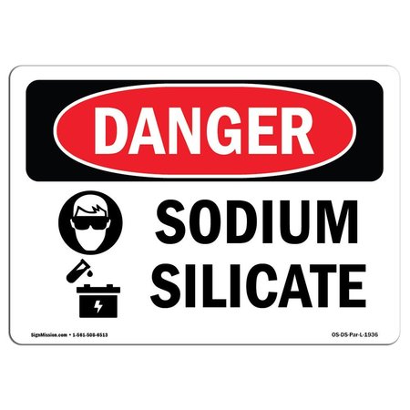 SIGNMISSION Safety Sign, OSHA Danger, 12" Height, 18" Width, Rigid Plastic, Sodium Silicate, Landscape OS-DS-P-1218-L-1936